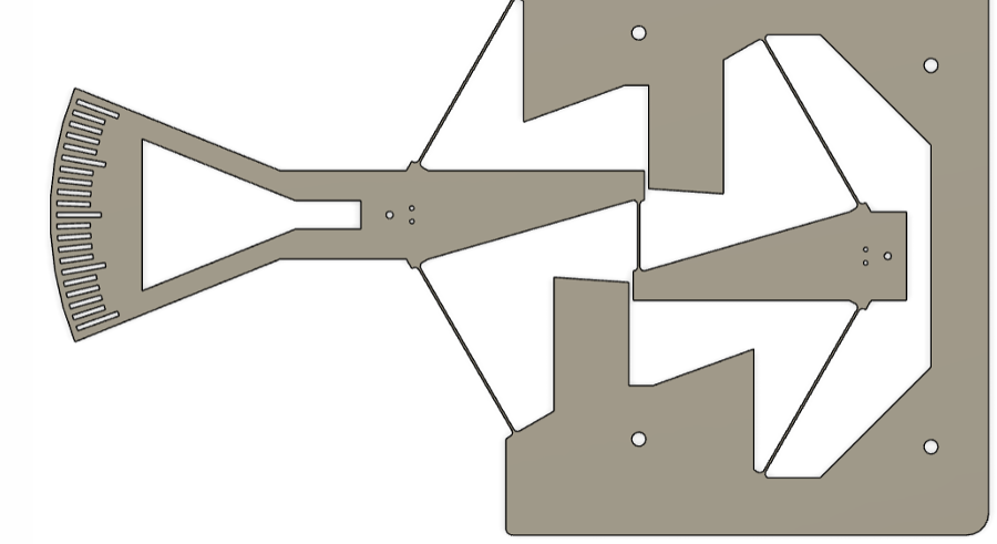 CAD model of the flexure inverter
