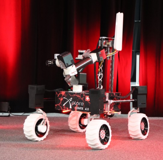 EPFL Xplore rover during its 2024 unveiling